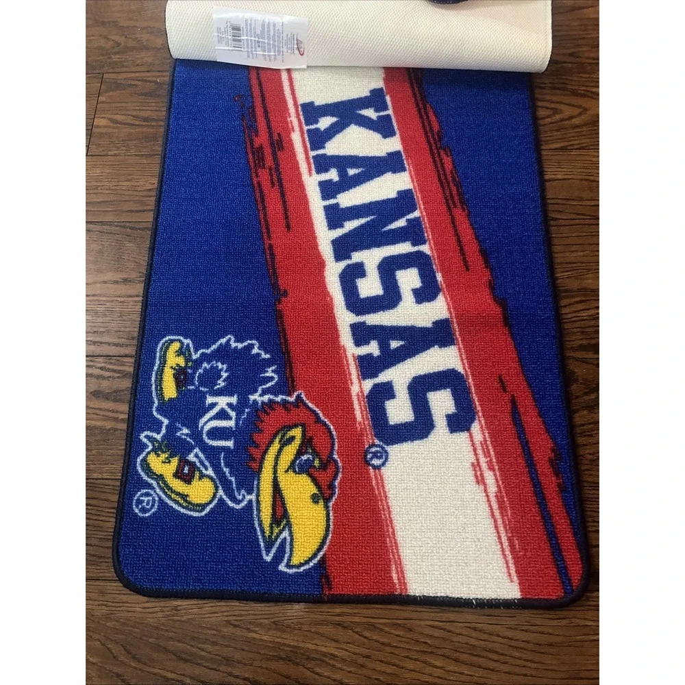 15 piece collegiate bath set kansas jayhawks Shower Curtain & Rings 2 Rugs